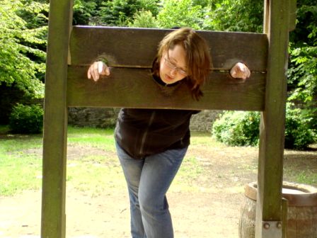 Frau Streib am Pranger